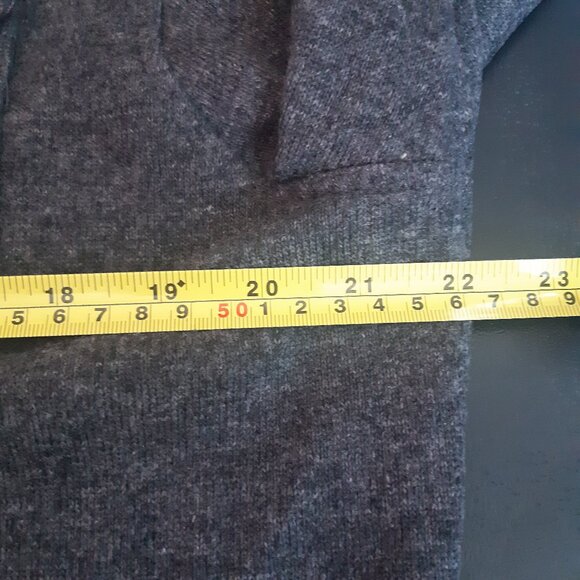 Banana Republic SZ M Heather Grey Full Zip Up Wool & Cotton Men's Sweater Jacket - Picture 13 of 16